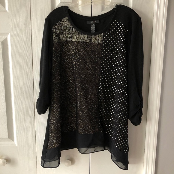 Womens' metallic/metal sweater by Style Co, XL, NWOT - Picture 1 of 6